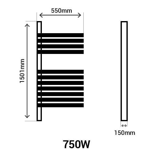 the483230-thermor-allure-3-classique-seche-serviettes-connecte-ardoise-750w-gauche-schéma avec dimensions