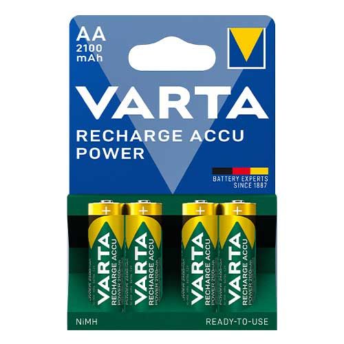 VARTA 4 Piles rechargeables NiMh 1,25V AA/HR6 2100mAh - 56706101404