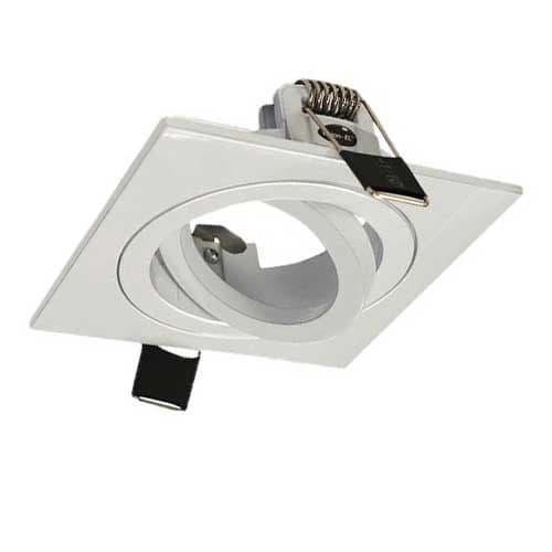 VISION-EL Support de spot carré orientable 88 x 88 mm blanc - 7714