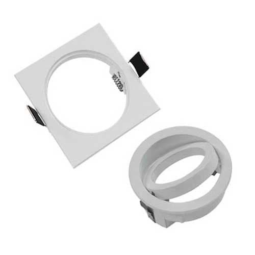 VISION-EL Support de spot carré orientable 88 x 88 mm blanc - Pièces