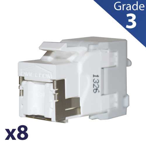 Lot de 8 RJ45 femelle Grade 3 catégorie 6 Batilec