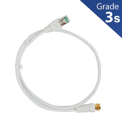 Cordon de liaison fiche F / RJ45 0.7m Grade 3S