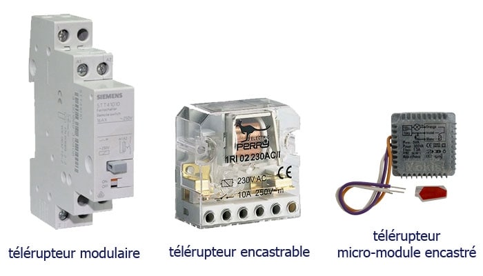 Différents types de télérupteurs