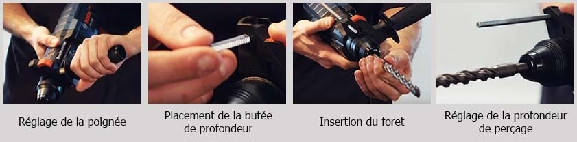 Utilisation d'un marteau perforateur