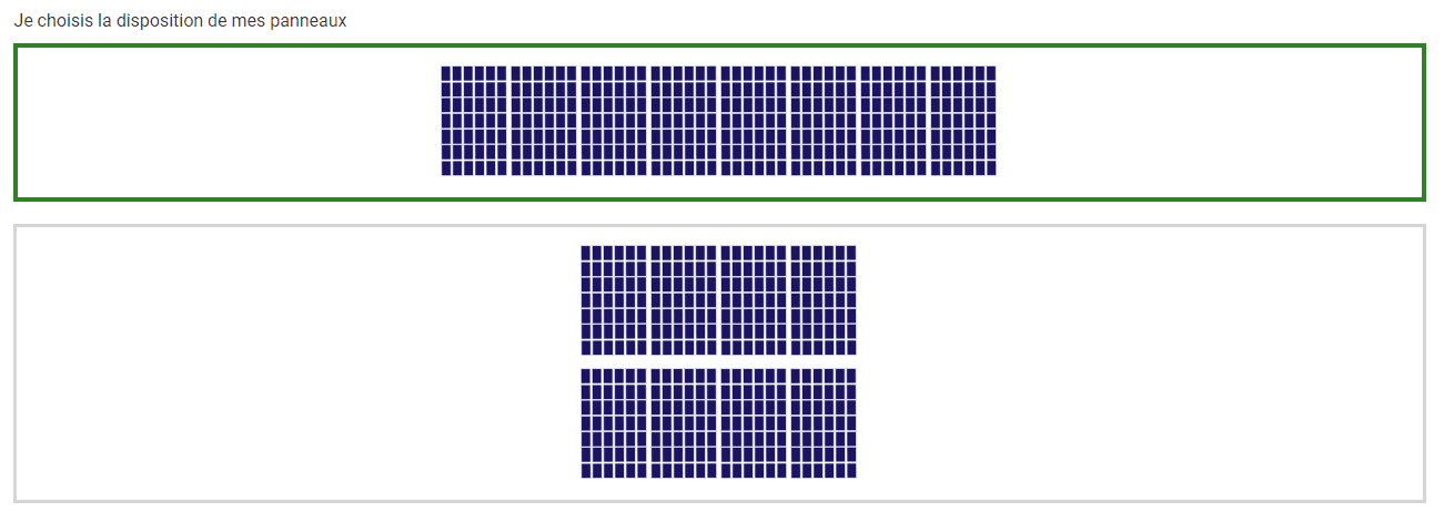 disposition panneaux solaires