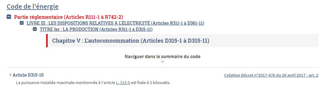 extrait code de l'énergie